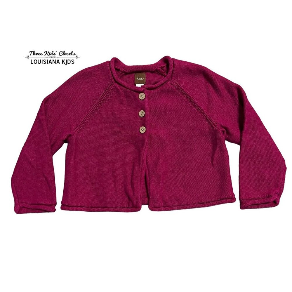 Tea Collection XS (2-3Y) Fuchsia Cardigan Sweater
